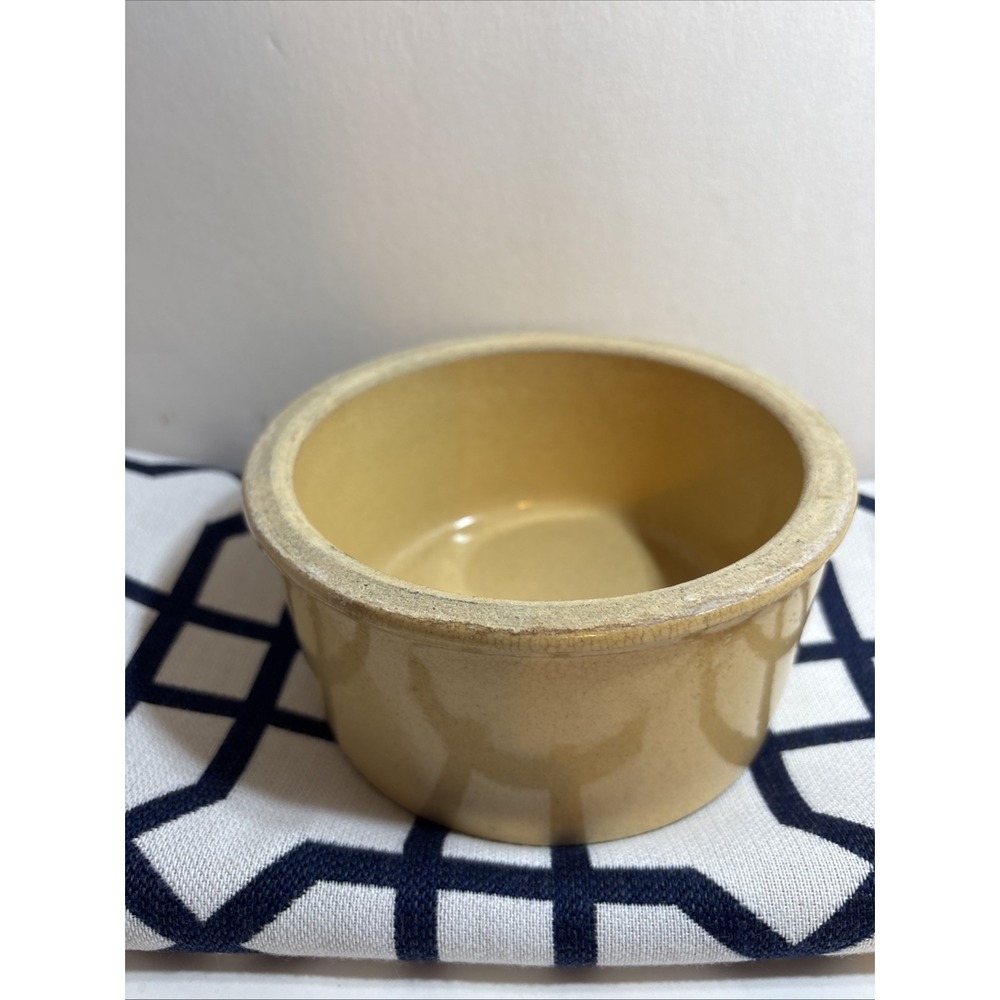 RRP Robinson Ransbottom Pottery Co. Roseville Ohio USA Crock Feeder Dog Bowl 6"